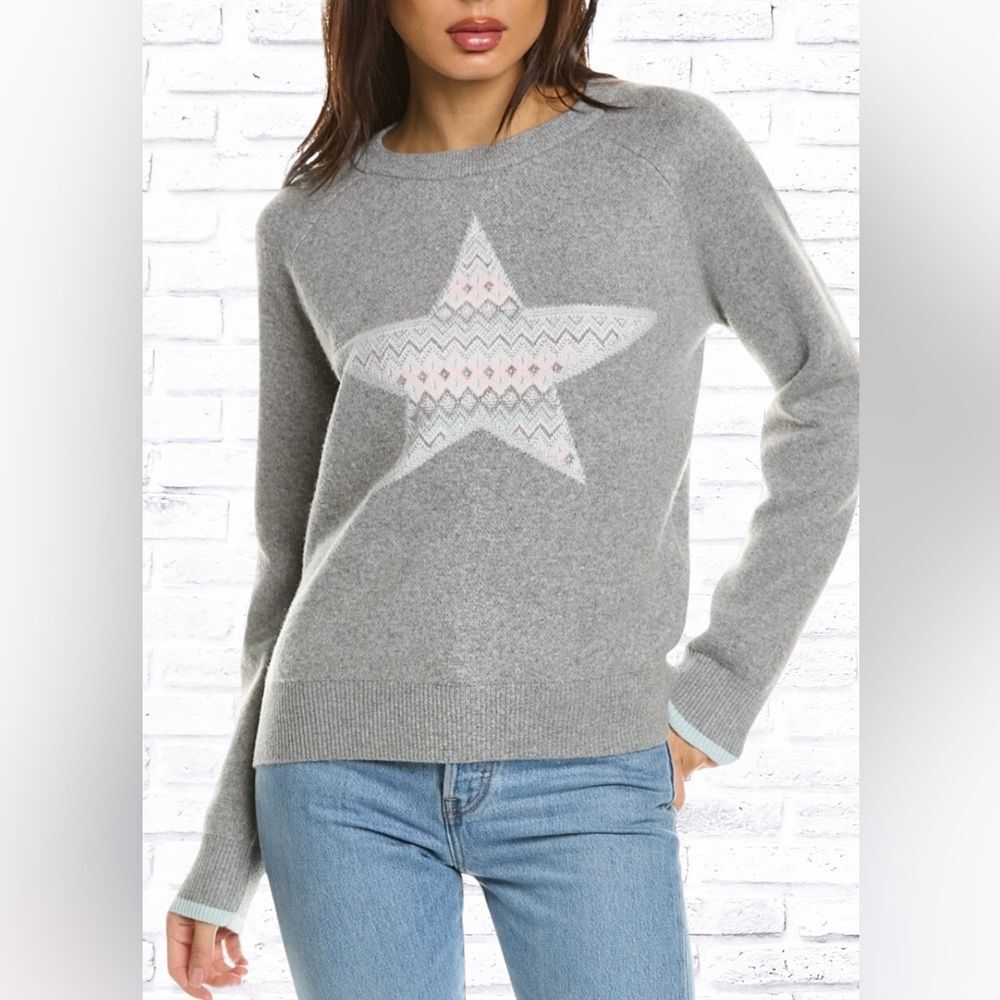 Michael Stars 'Eco Star Jacquard' Cashmere-Blend Sweater Women’s Small EUC
